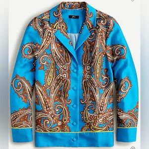 Drapey button-up shirt in paisley print